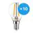 Multipack 10x Noxion Lucent LED E14 Sferica Filamento Chiara 4.5W 470lm - 827 Bianco Molto Caldo | Sostitutiva 40W