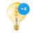 Multipack 4x Osram Vintage 1906 LED E27 Globe Filamento Oro 125mm 5W 250lm - 820 Bianco Molto Caldo | Sostitutiva 25W