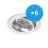 Multipack 6x Noxion Incasso Spot Vision MR16 Inclinabile Aluminium | Ritaglio 69mm - GU10 Attacco