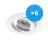 Multipack 6x Noxion Incasso Spot Drome MR16 Inclinabile Bianca | Ritaglio 69mm - GU10 Attacco