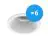 Multipack 6x Noxion Incasso Spot D-round MR16 Bianca | Ritaglio 70mm - GU10 Attacco