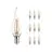 Multipack 10x Noxion Lucent LED E14 Punta attorcigliata Candela Filamento Chiara 2.5W 250lm - 827 Bianco Molto Caldo | Sostitutiva 25W