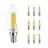 Multipack 10x Noxion Lucent LED E14 Candela Filamento Chiara 4.5W 470lm - 827 Bianco Molto Caldo | Dimmerabile - Sostitutiva 40W