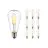 Multipack 10x Noxion Lucent LED E27 Pera Filamento Chiara 4W 470lm - 827 Bianco Molto Caldo | Sostitutiva 40W