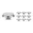 Multipack 10x Noxion Faretti LED G53 AR111 7.4W 450lm 40D - 927 Bianco Molto Caldo | Miglior resa cromatica - Dimmerabile - Sostitutiva 50W