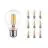 Multipack 10x Noxion Lucent Filamento LED E27 Pera Chiara 4.5W 470lm - 827 Bianco Molto Caldo | Sostitutiva 40W