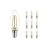 Multipack 10x Noxion Lucent LED E14 Candela Filamento Chiara 2.5W 250lm - 827 Bianco Molto Caldo | Sostitutiva 25W