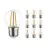Multipack 10x Noxion Lucent Lustre LED E27 Sferica Filamento Chiara 2.5W 250lm - 827 Bianco Molto Caldo - Sostitutiva 25W