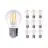 Multipack 10x Noxion Lucent Lustre LED E27 Sferica Filamento Chiara 4.5W 470lm - 827 Bianco Molto Caldo | Dimmerabile - Sostitutiva 40W