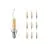 Multipack 10x Noxion Lucent LED E14 Punta attorcigliata Candela Filamento Chiara 4.5W 470lm - 827 Bianco Molto Caldo | Dimmerabile - Sostitutiva 40W