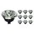 Multipack 10x Noxion Lucent Faretti LED GU10 AR111 15W 850lm 40D - 930 Luce Calda -  | Miglior Resa Cromatica - Dimmerabile -  Sostitutiva 75W