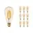 Multipack 10x Noxion Lucent LED E27 Edison Filamento Ambra 7.2W 630lm -  822 Bianco Molto Caldo | Dimmerabile - Sostitutiva 50W