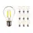 Multipack 10x Noxion Lucent LED E27 Pera Filamento Chiara 4.5W 470lm - 840 Bianco Freddo | Sostitutiva 40W