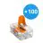 Multipack 100x Wago 221-412 Morsetto a vite Connettore| 2 Filo Connessione