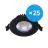 Multipack 25x Noxion LED Inclinabile Slim Faretti Nero Il Giro 6W 550lm 60D - 927 Bianco Molto Caldo | 85mm - IP54 - Dimmerabile - Miglior Resa Cromatica