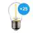 Multipack 25x Noxion Lucent LED E27 Sferica Filamento Chiara 1.4W 136LM - 827 Bianco Molto Caldo | Sostitutiva 15W