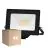 Multipack 4x Noxion Proiettore LED Beamy Aluminium Nero 20W 2200lm 100D - 830 Luce Calda -  | IP65 - Simmetrico 