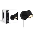 D'Lite Luce Da Parete Trop Metallo Sabbioso Nero | Adatto Per 1x GU10