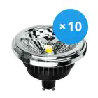 Multipack 10x Noxion Lucent Faretti LED GU10 AR111 12W 600lm 40D - 930 Luce Calda | Miglior resa cromatica - Dimmerabile - Sostitutiva 50W