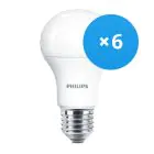 Multipack 6x Philips MASTER Value LED Bulbo E27 Pera Ghiaccio 7.8W 1055lm - 927 Bianco Molto Caldo | Miglior resa cromatica - Dimmerabile - Sostitutiva 75W