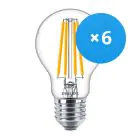 Multipack 6x Philips Corepro LED Bulbo E27 Pera Chiara 10.5W 1521lm - 840 Bianco Freddo | Sostitutiva 100W