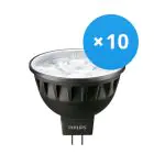 Multipack 10x Philips Master LED Faretti GU5.3 MR16 7.5W 500lm 24D - 930 Luce Calda | Miglior resa cromatica - Dimmerabile - Sostitutiva 50W