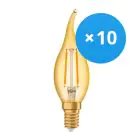 Multipack 10x Ledvance Vintage 1906 LED E14 Candela Oro 1.5W 120lm - 824 Bianco Molto Caldo | Sostitua 15W