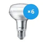 Multipack 6x Philips Corepro LED Faretti E27 R80 8W 670lm 36D - 827 Bianco Molto Caldo | Sostitutiva 100W