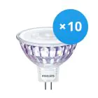 Multipack 10x Philips Master Value LED Faretti GU5.3 MR16 5.8W 490lm 60D - 940 Bianco Freddo | Miglior resa cromatica - Dimmerabile - Sostitutiva 35W