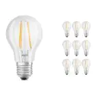 Multipack 10x Ledvance Classic LED E27 Pera Filamento Chiara 4.2W 470lm - 927 Bianco Molto Caldo | Miglior resa cromatica - Dimmerabile - Sostitua 40W