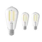 Multipack 3x Calex Smart Tuya Wifi E27 Edison Filamento 7W 806lm - 818-830 Regolabile Bianca | Dimmerabile - Sostitutiva 60W