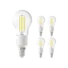 Multipack 5x Calex Smart Tuya Wifi E14 Sferica 4.5W 450lm - 818-830 Regolabile Bianca | Dimmerabile - Sostitutiva 40W 