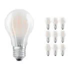 Multipack 10x Ledvance Classic LED E27 Pera Filamento Ghiaccio 7.5W 1055lm - 827 Bianco Molto Caldo | Sostitua 75W