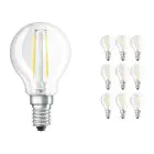 Multipack 10x Ledvance Classic LED E14 Pera Filamento Chiara 2.5W 250lm - 827 Bianco Molto Caldo | Sostitua 25W