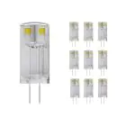 Multipack 10x Noxion Bolt LED Capsule G4 0.9W 100lm - 827 Bianco Molto Caldo | Sostitutiva 10W