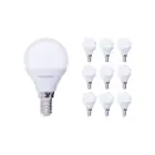 Multipack 10x Noxion Lucent Lustre LED E14 Sferica Ghiaccio 2.5W 250lm - 827 Bianco Molto Caldo | Sostitutiva 25W