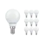 Multipack 10x Noxion Lucent Lustre LED E14 Sferica Ghiaccio 4.5W 470lm - 827 Bianco Molto Caldo | Sostitutiva 40W