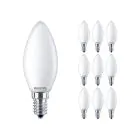 Multipack 10x Philips Corepro LED Candela E14 Ghiaccio 2.2W 250lm 827 Bianco Molto Caldo - Sostitutiva 25W