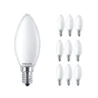 Multipack 10x Philips Corepro LED Candela E14 Ghiaccio 4.3W 470lm - 827 Bianco Molto Caldo | Sostitutiva 40W