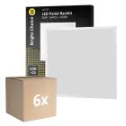 Multipack 6x Bright Choice Pannello A LED Backlit 36W 3240lm - 840 Bianco Freddo | 60x60cm - UGR 