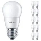 Multipack 10x Philips Corepro LED Lustre E27 Sferica Ghiaccio 7W 806lm - 827 Bianco Molto Caldo | Sostitutiva 60W