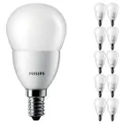Multipack 10x Philips Corepro LED Lustre E14 Sferica Ghiaccio 2.8W 250lm - 827 Bianco Molto Caldo | Sostitutiva 25W