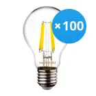 Multipack 100x Noxion Lucent LED E27 Pera Filamento Chiara 4.5W 470lm - 840 Bianco Freddo | Sostitutiva 40W