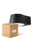 Multipack 4x D'Lite Luce Da Parete Lira Nero 7W 600lm 830 Luce Calda -  | IP54