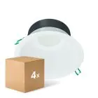 Multipack 4x Philips Downlight LED Coreline DN142B Aluminium Bianca 19.2W 2300lm 60D - 830 Luce Calda | Ritaglio 200mm - IP20 - Bianca Riflettore