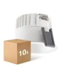 Multipack 10x Ledvance Faretti LED Scurolight Aluminium Bianca 8W 680lm 36D - 930 Luce Calda | Ritaglio 68mm - IP44 - Miglior resa cromatica - Dimmerabile