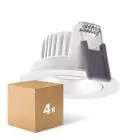 Multipack 4x Ledvance Faretti LED Adjust Aluminium Bianca 8W 720lm 36D - 940 Bianco Freddo | Ritaglio 68mm - IP20 - Miglior resa cromatica - Dimmerabile