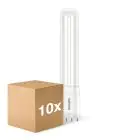 Multipack 10x Philips CorePro PL-L LED Bulbo EM/Mains 8W - 840 Bianco Freddo | 4-Pin - Sostitutiva 18W