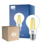Multipack 4x Philips MASTER Value LED Bulbo E27 Pera Chiara 11.2W 1521lm - 927 Bianco Molto Caldo | Miglior resa cromatica - Dimmerabile - Sostitutiva 100W