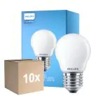 Multipack 10x Philips Corepro LED Lustre E27 Sferica Ghiaccio 6.5W 806lm - 827 Bianco Molto Caldo | Sostitutiva 60W
